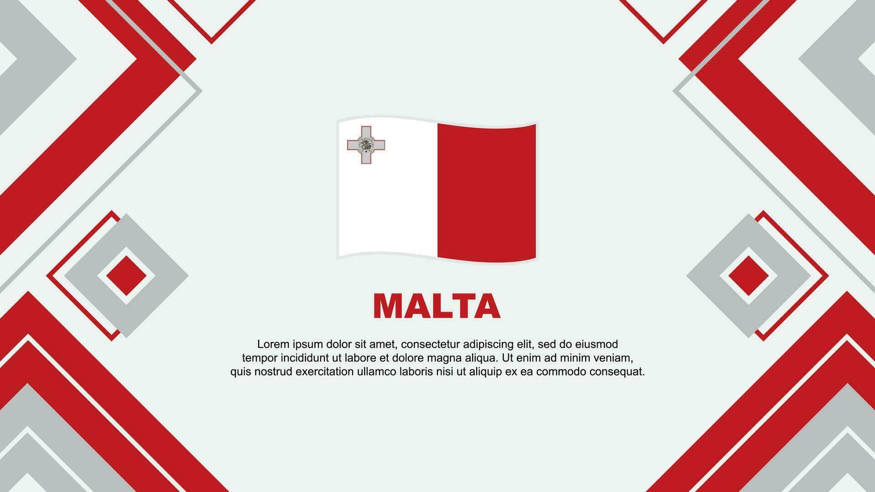 Malte drapeau abstrait Contexte conception modèle. Malte indépendance journée bannière fond d'écran vecteur illustration. Malte Contexte