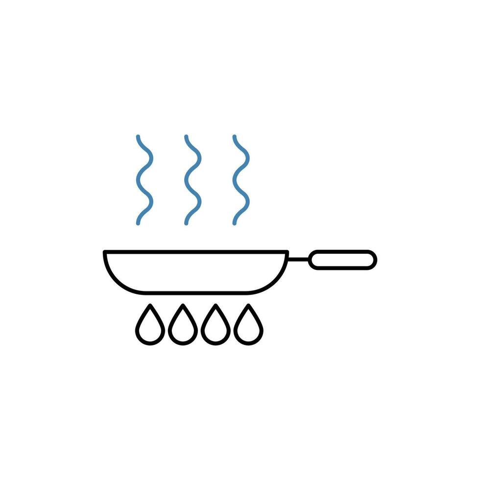 la poêle concept ligne icône. Facile élément illustration. la poêle concept contour symbole conception. vecteur