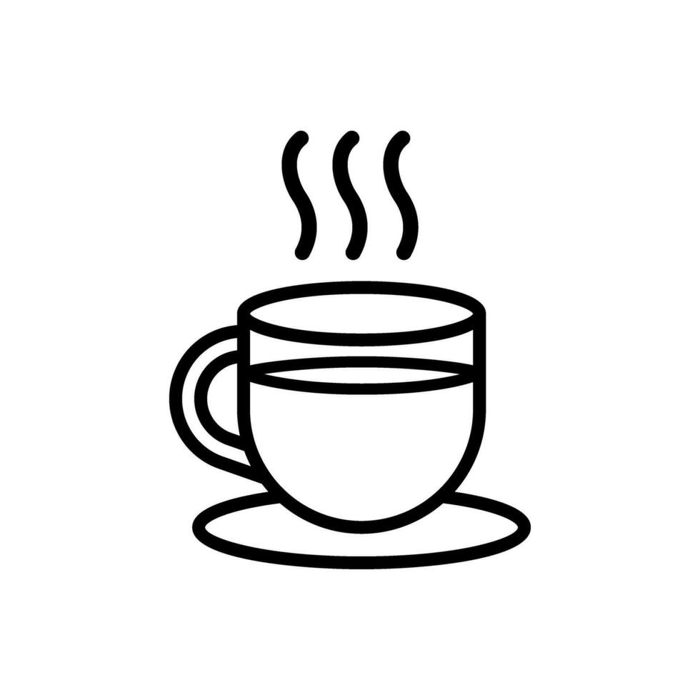 café icône vecteur. chaud boisson illustration signe. thé symbole ou logo. vecteur