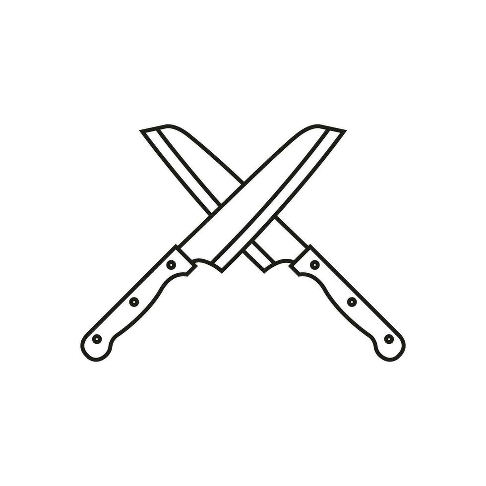 cuisine couteau icône vecteur. cuisinier illustration signe. chef symbole ou logo. vecteur