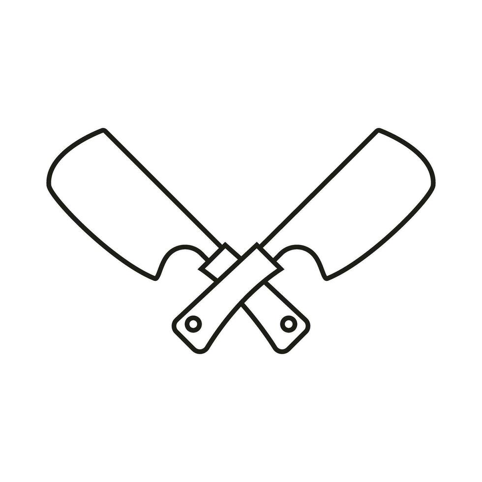 cuisine couteau icône vecteur. cuisinier illustration signe. chef symbole ou logo. vecteur