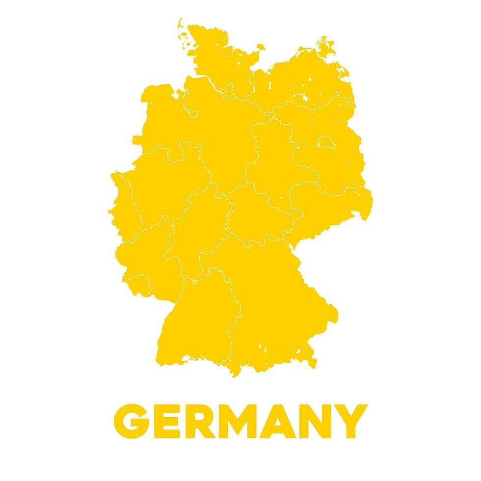 détaillé Allemagne carte vecteur