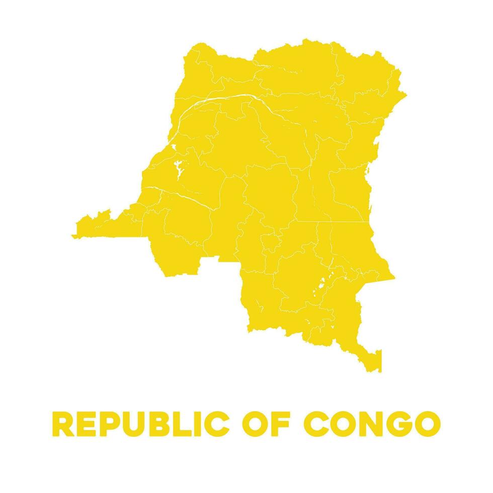 détaillé république de Congo carte vecteur