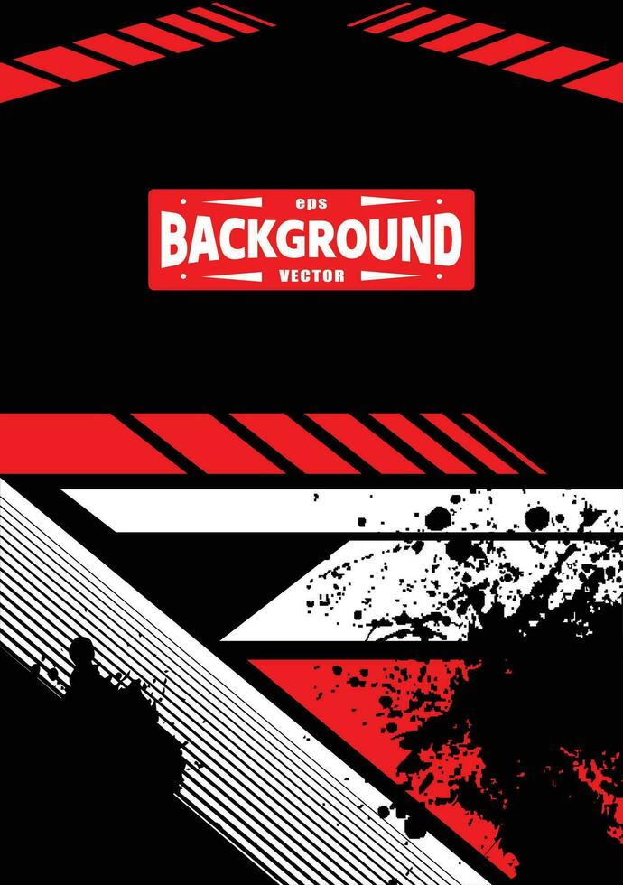 rouge noir grunge brosse abstrait des sports Jersey Football sublimasi vecteur