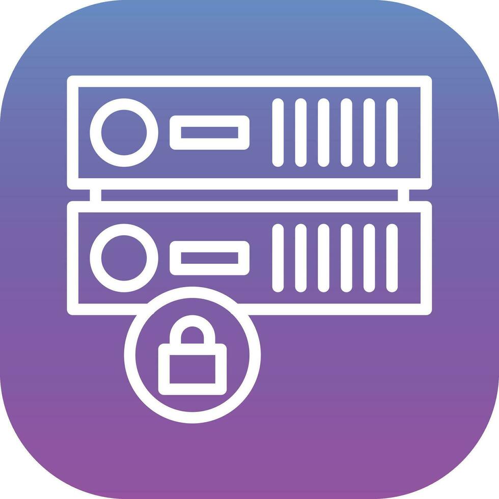serveur fermé à clé vecteur icône
