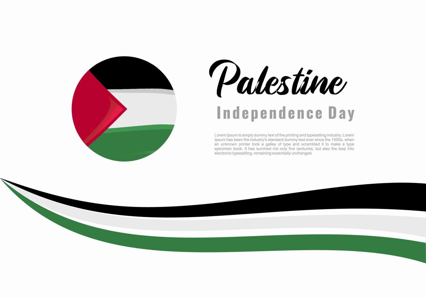 Palestine. le jour de l'indépendance. élément pour affiche, bannière, t-shirt. vecteur