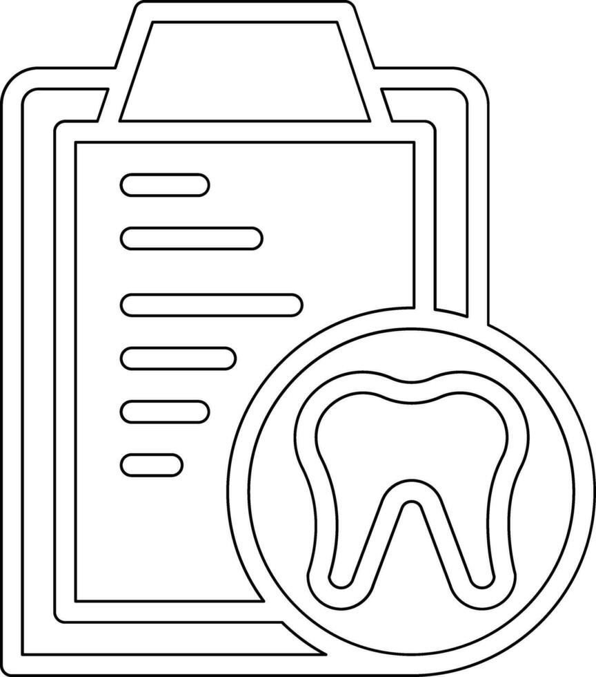 icône de vecteur d'enregistrement dentaire