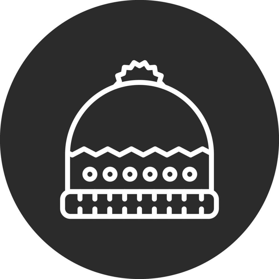 icône de vecteur de bonnet d'hiver