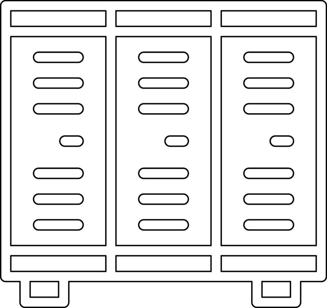 icône de vecteur de casiers