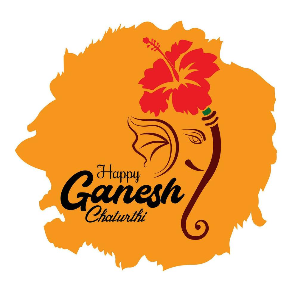 content ganesh chaturthi Festival souhaitant carte vecteur