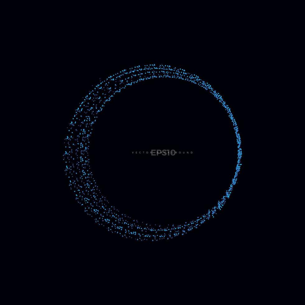 vecteur abstrait explosion points ligne égaliseur cercle forme isolé technologie élément de fond. illustration vectorielle dans le concept de technologie, science.