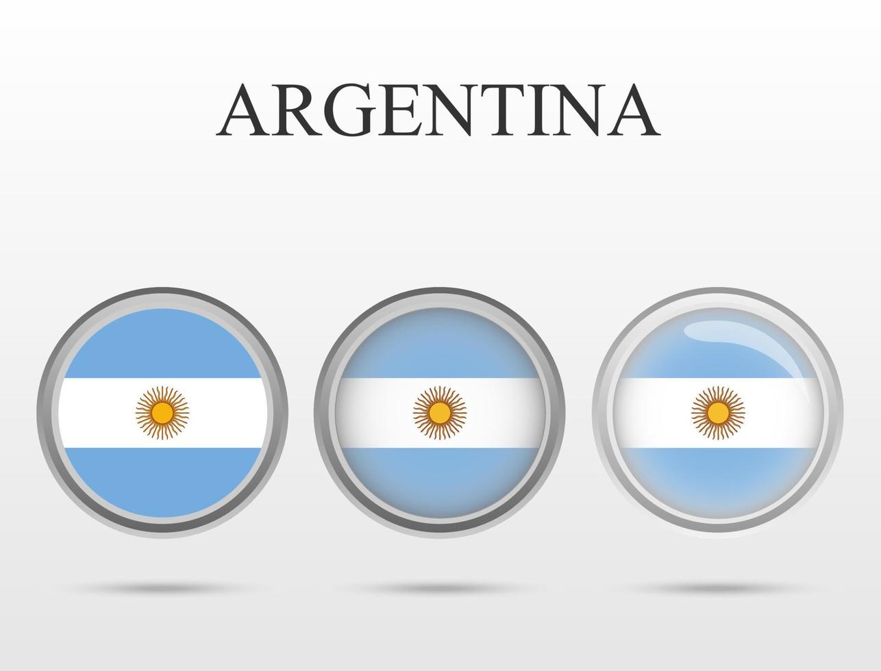drapeau du pays argentine sous la forme d'un cercle vecteur