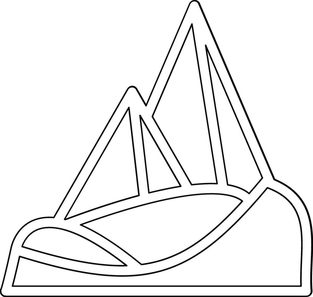 désert pyramides vecteur icône