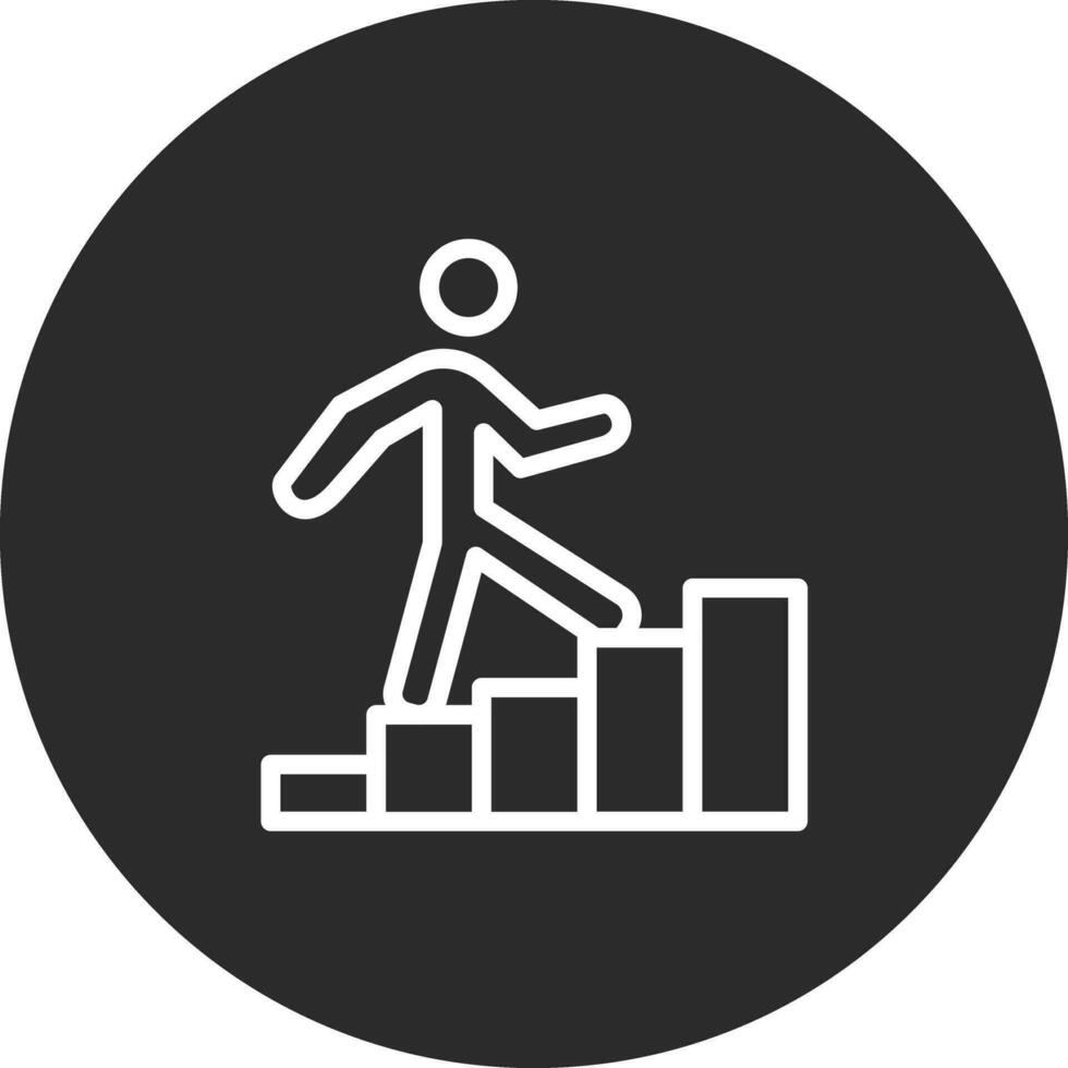 la personne escalade escaliers vecteur icône