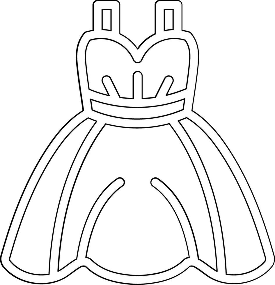 icône de vecteur de robe de mariée de mariage