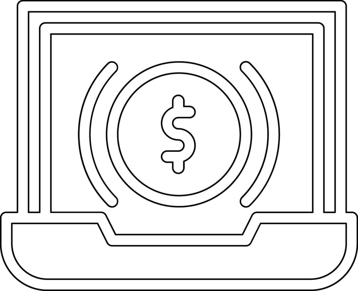 icône de vecteur de banque en ligne