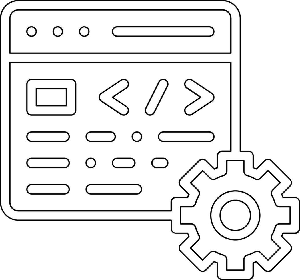 code réglages vecteur icône