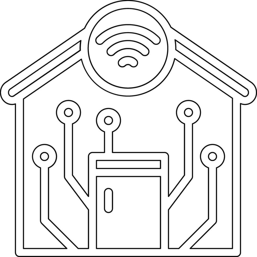 icône de vecteur de maison intelligente