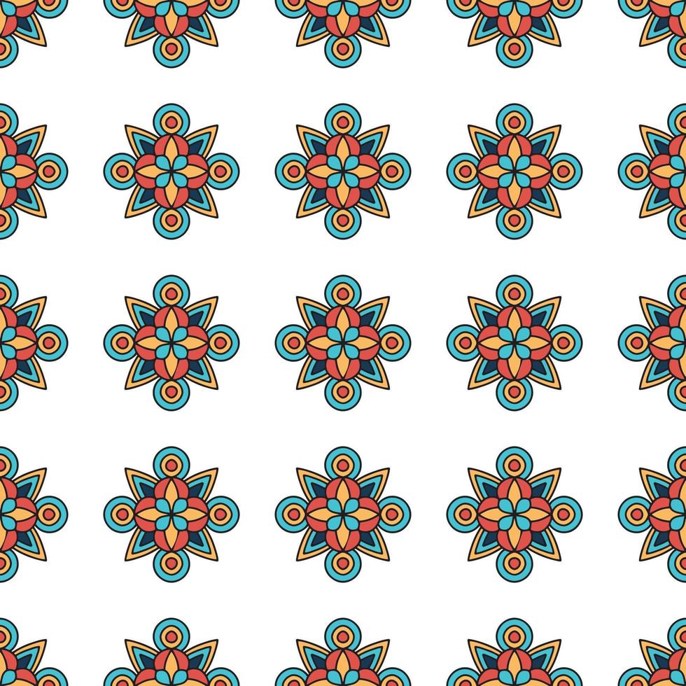 motif tribal de fleur, style de contour vecteur