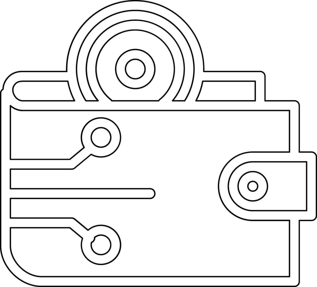 icône de vecteur de portefeuille numérique