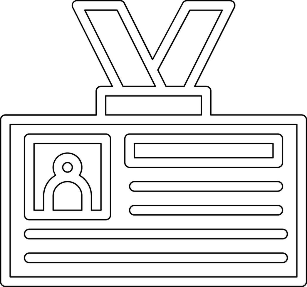 icône de vecteur de carte d'identité