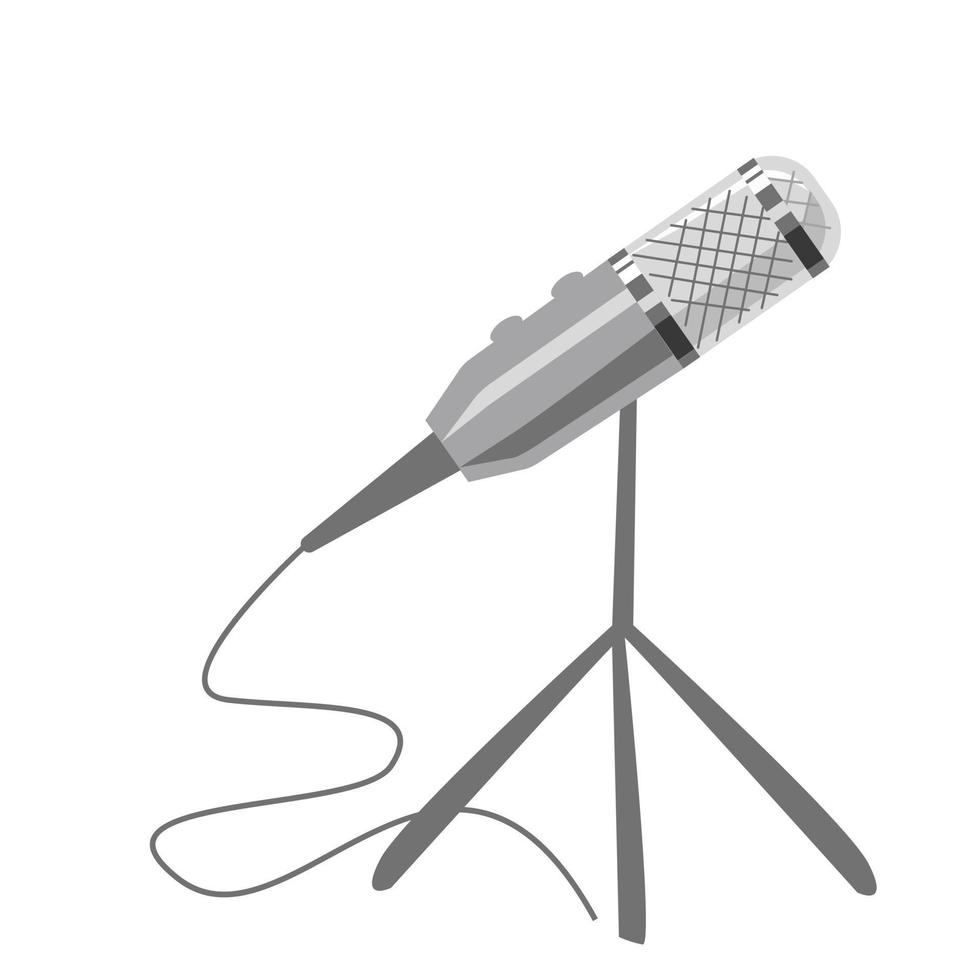 microphone gris sur le support vecteur