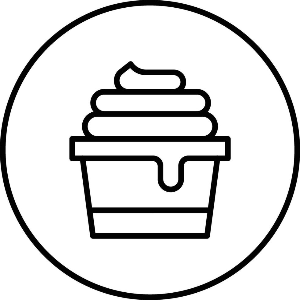 la glace crème tasse vecteur icône