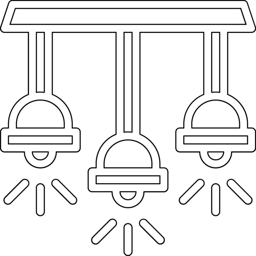 icône de vecteur de lampe de plafond