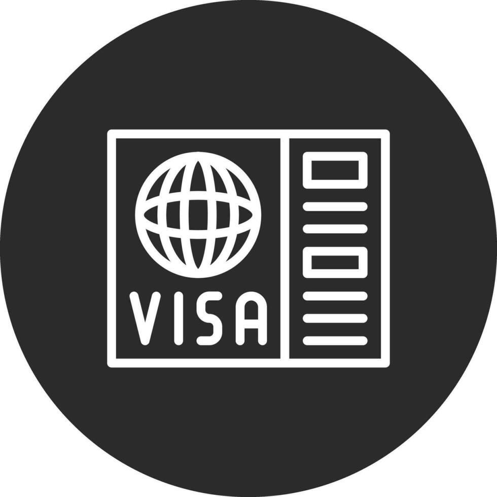 icône de vecteur de visa