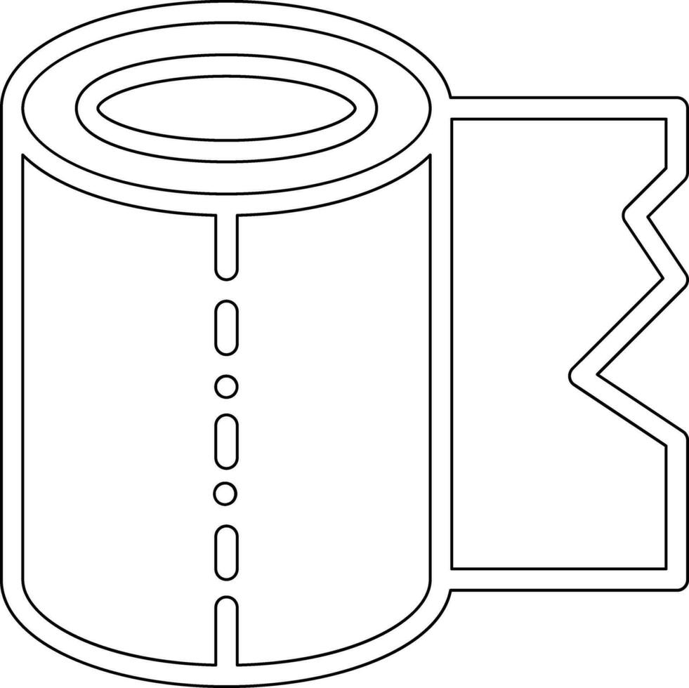 icône de vecteur de rouleau de tissu