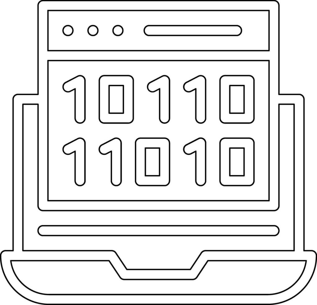 icône de vecteur de code binaire