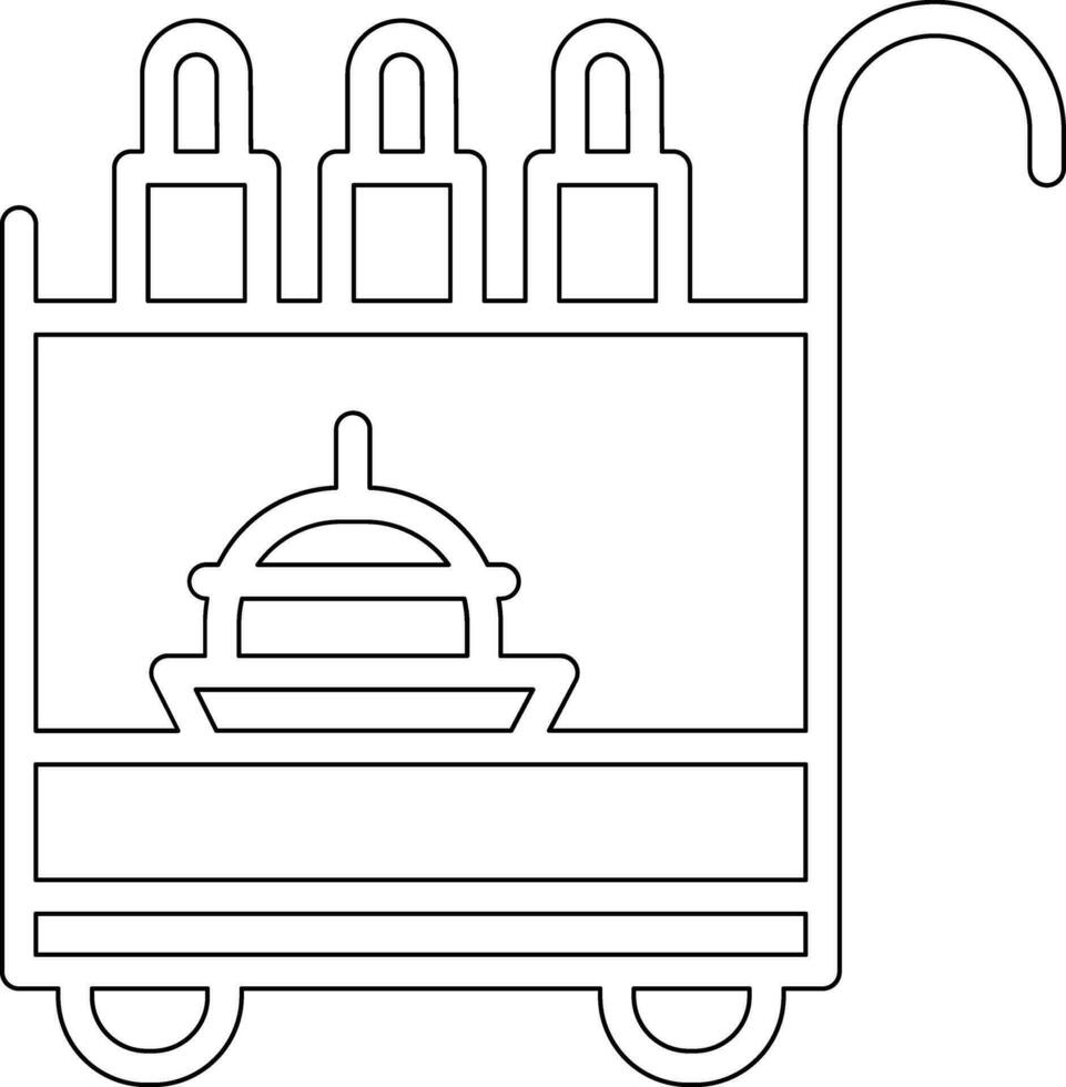 portion Chariot vecteur icône