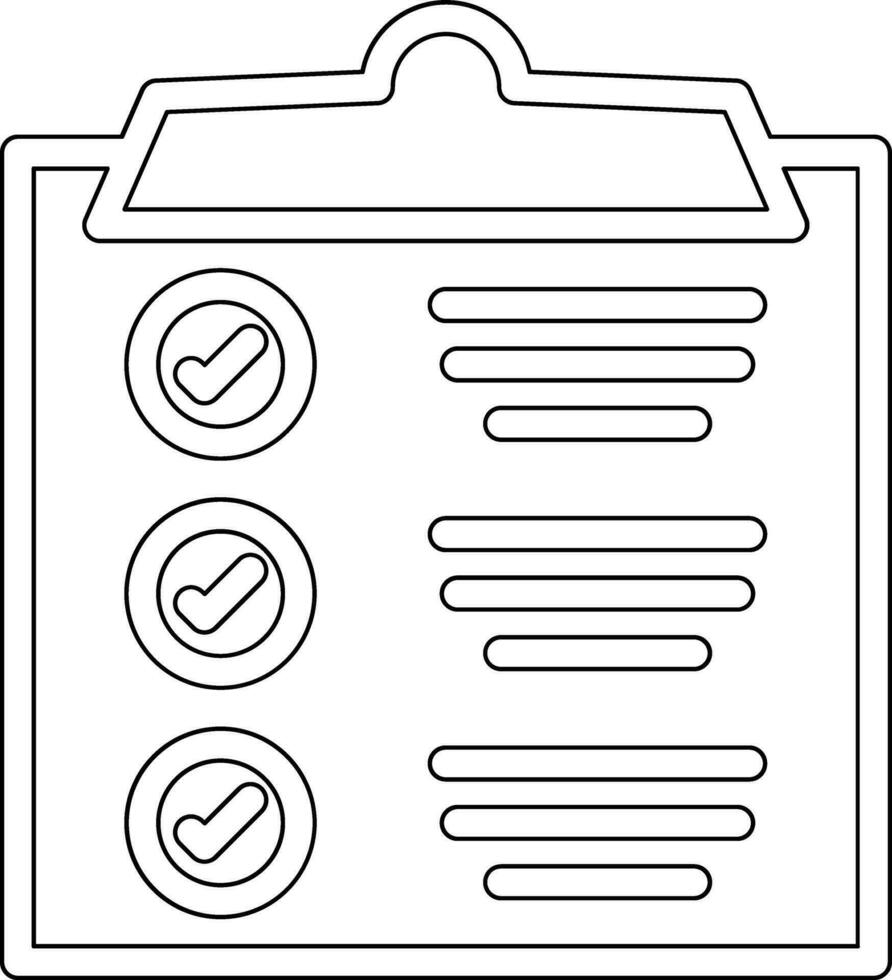 icône de vecteur de liste de contrôle