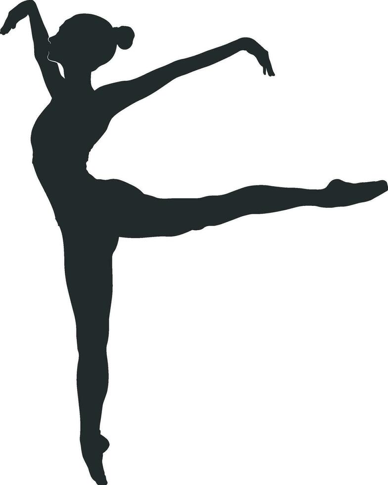 silhouette de une ballerine vecteur