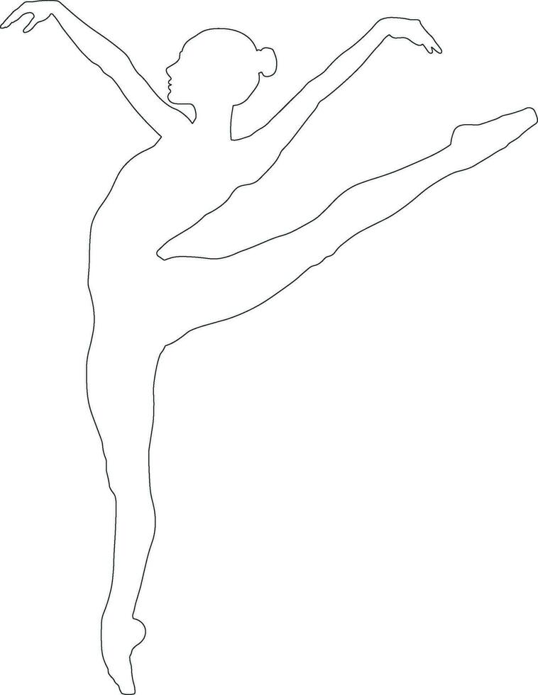 silhouette de une ballerine vecteur