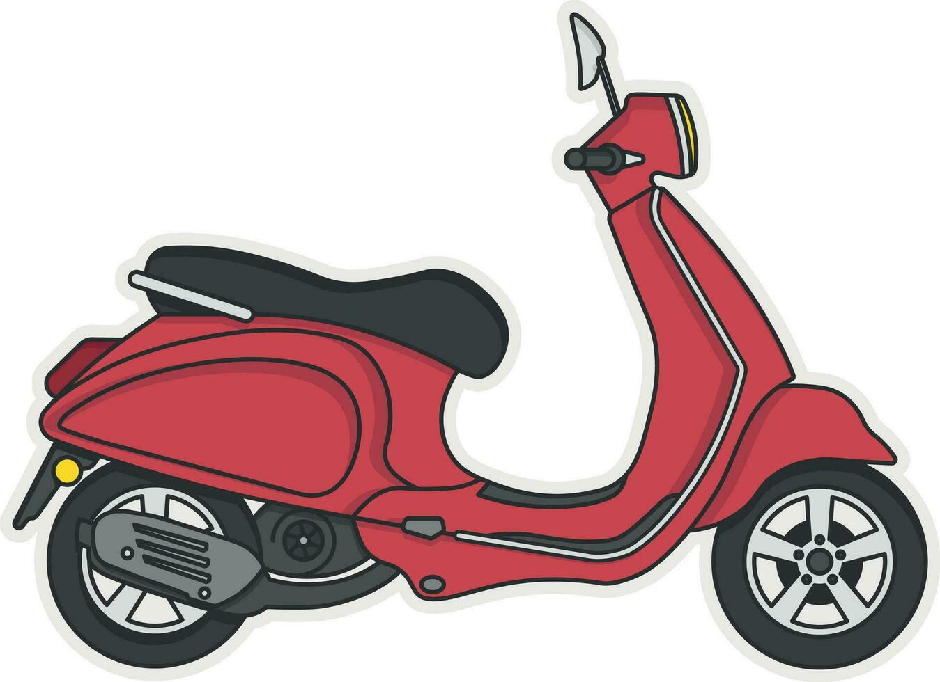 vecteur rouge scooter