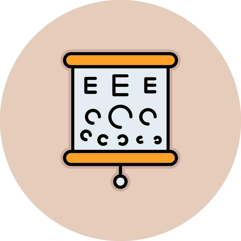 icône de vecteur de test oculaire