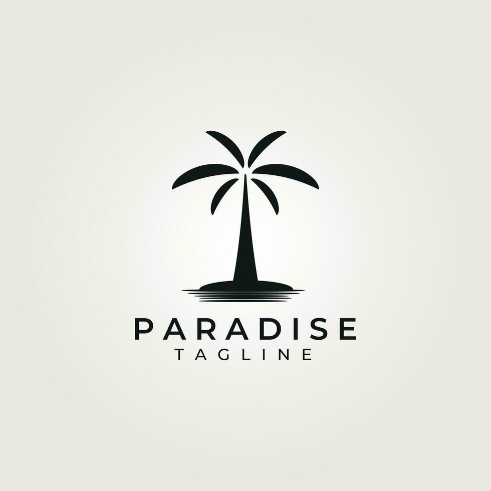 paradis logo Facile vecteur ancien illustration conception