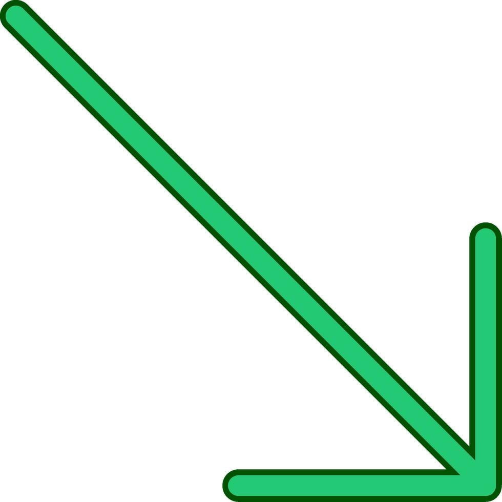icône de vecteur de flèche vers le bas à droite
