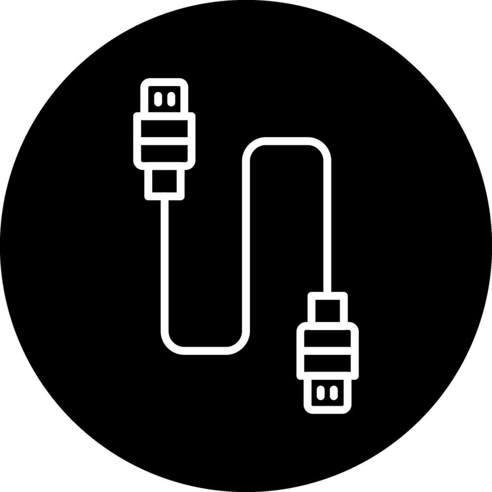 icône de vecteur de câble usb