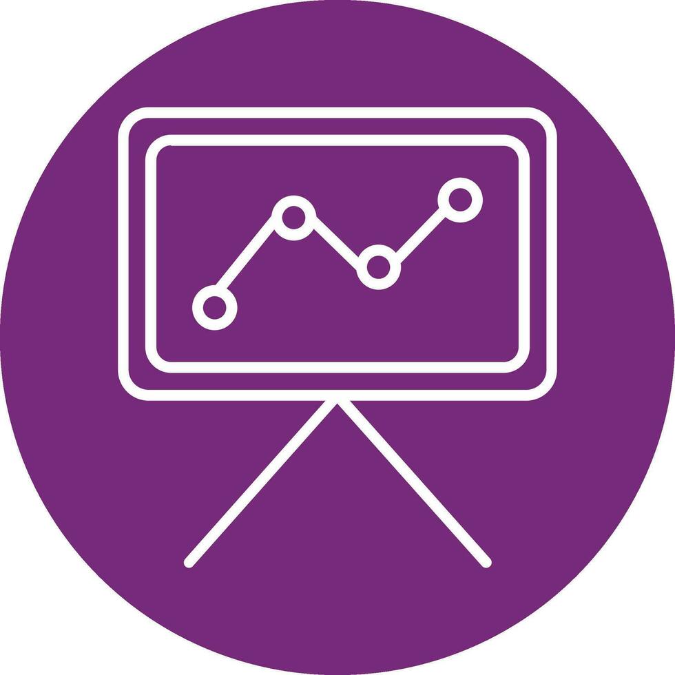 icône de vecteur de graphique en courbes