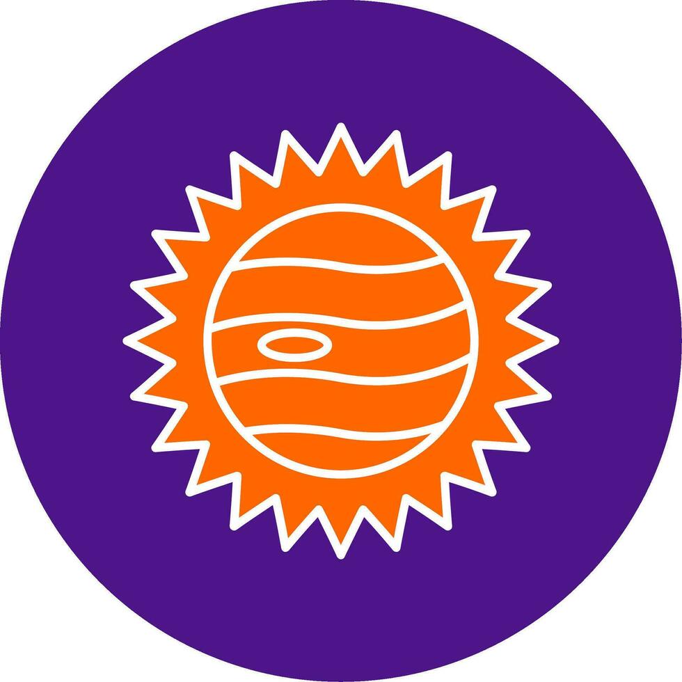 éclipse ligne rempli cercle icône vecteur