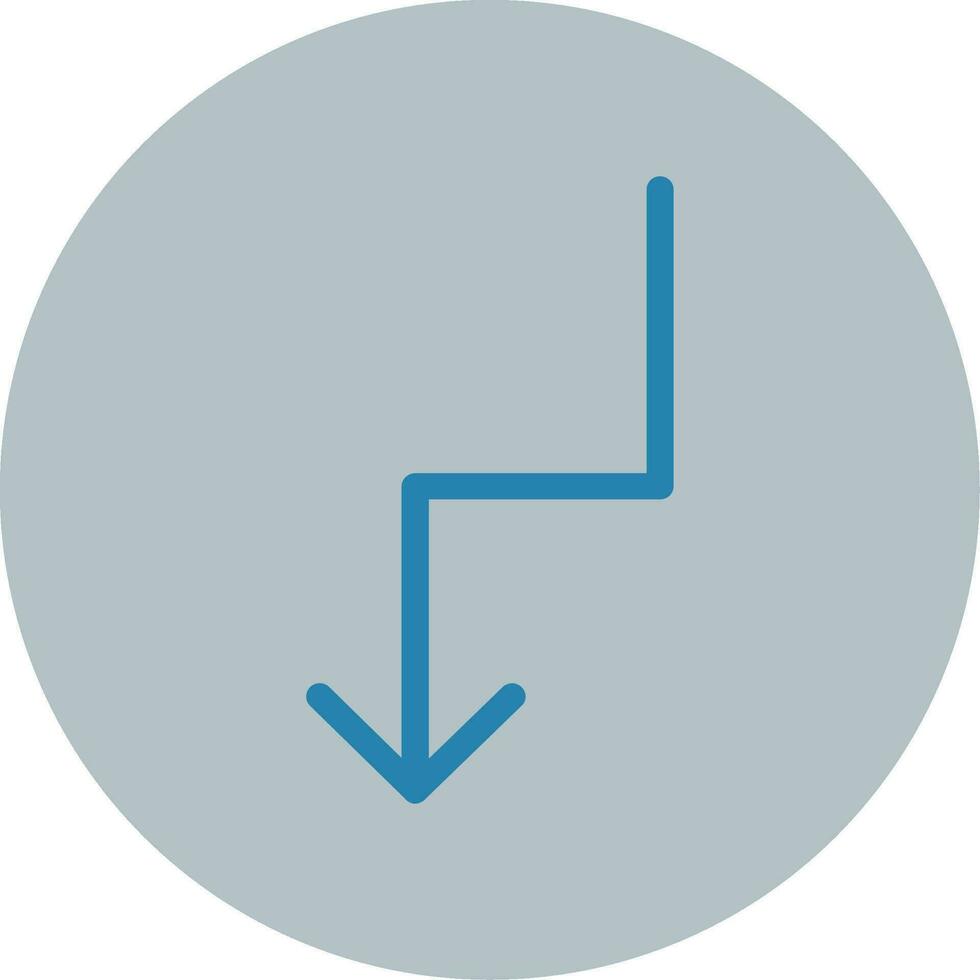 icône de vecteur de flèche en zigzag