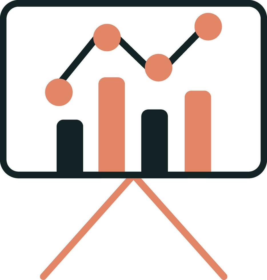 Statistiques présentation vecteur icône