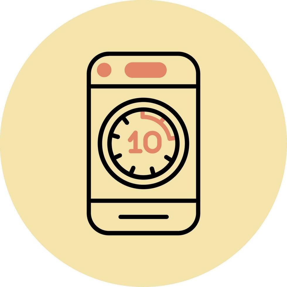 mobile téléphone chronomètre vecteur icône