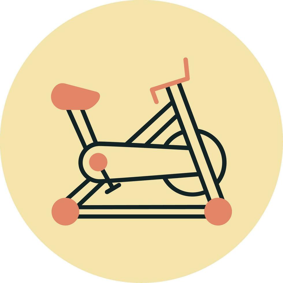 Stationnaire bicyclette vecteur icône
