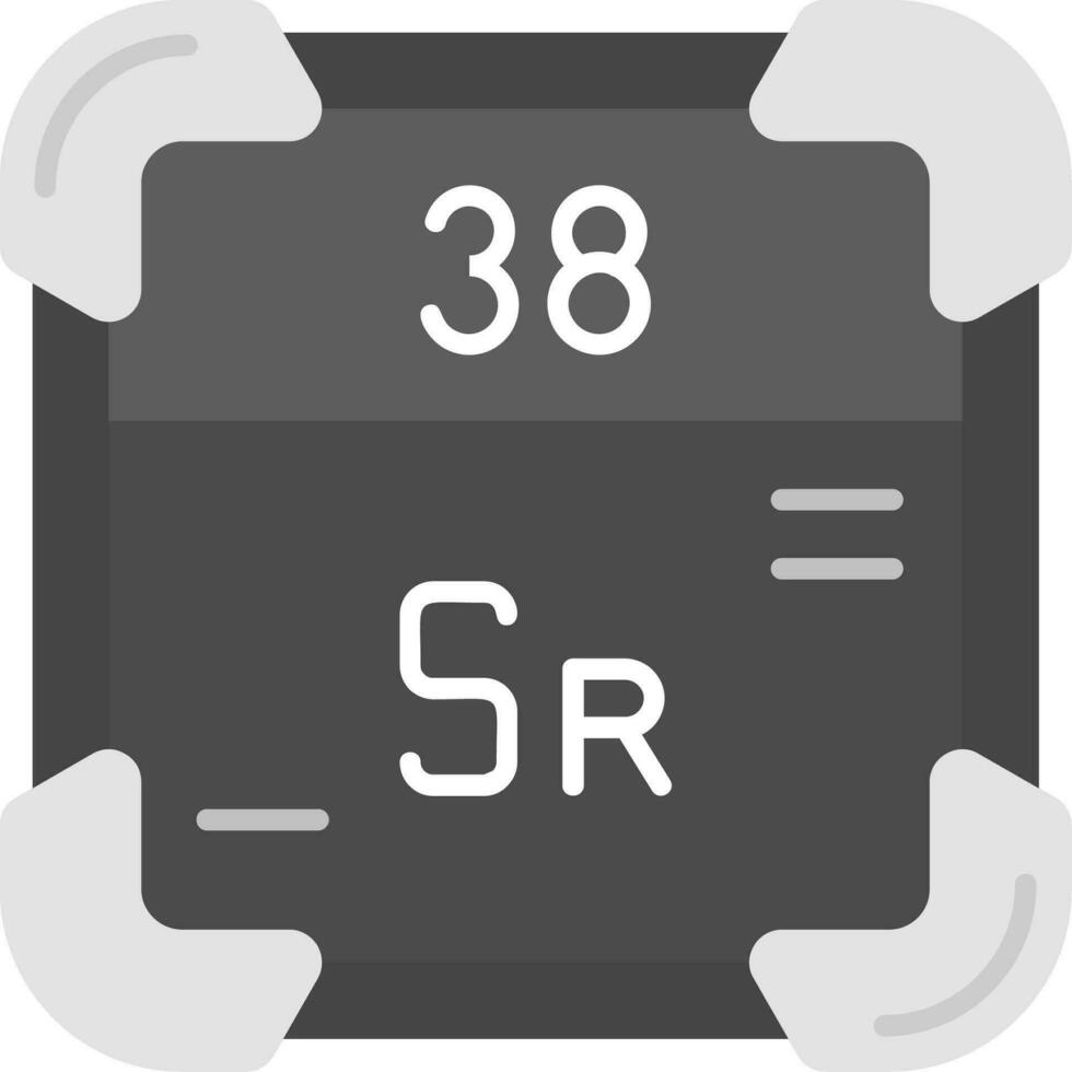 strontium gris échelle icône vecteur