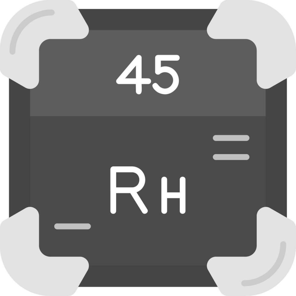 rhodium gris échelle icône vecteur
