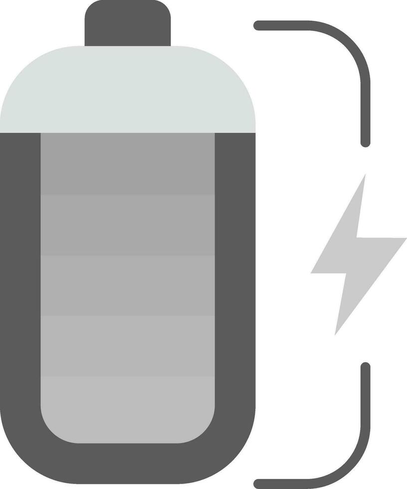 batterie gris échelle icône vecteur
