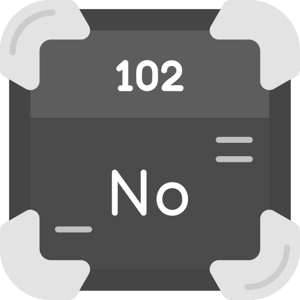 nobelium gris échelle icône vecteur